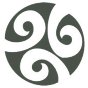 Polynesian triple-spiral ornament used as a decorative divider on the Collins Pearls site